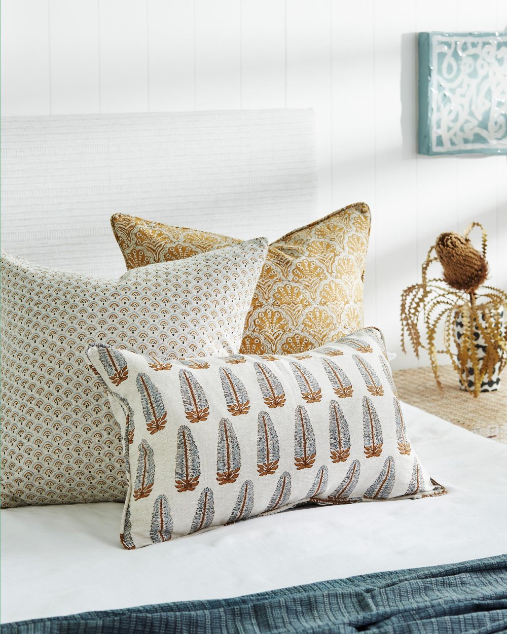 Housse de coussin safran Saint-Tropez