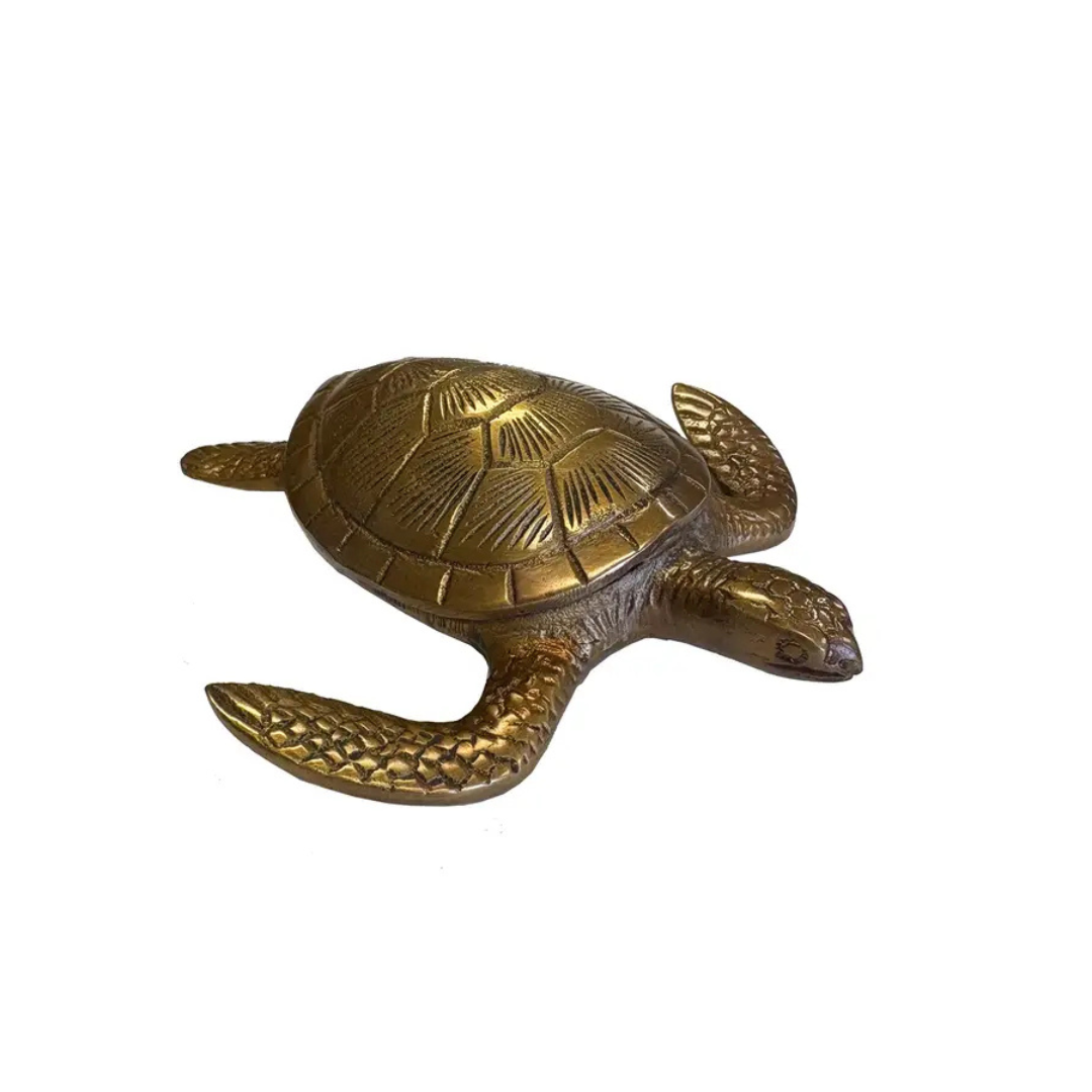 Presse-papier tortue marine en laiton