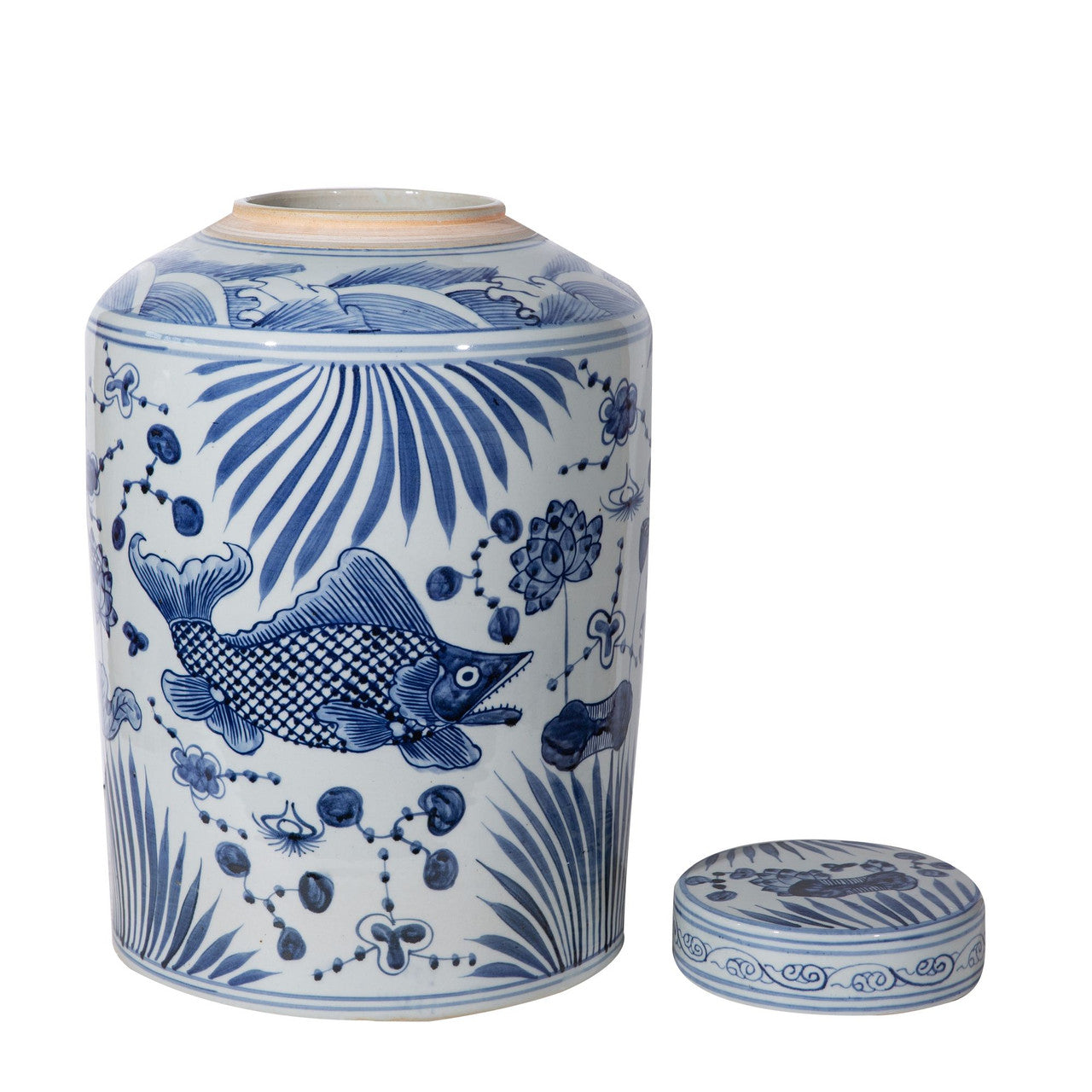 Grand bocal à thé en forme de poisson