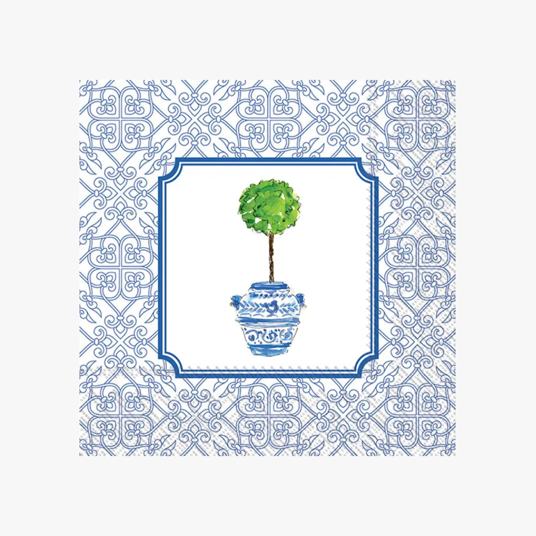 Serviettes de cocktail en papier topiaire