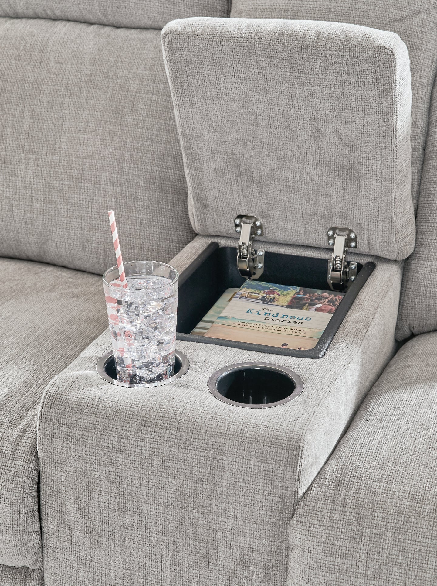 Causeuse Barnsana DBL REC PWR avec console