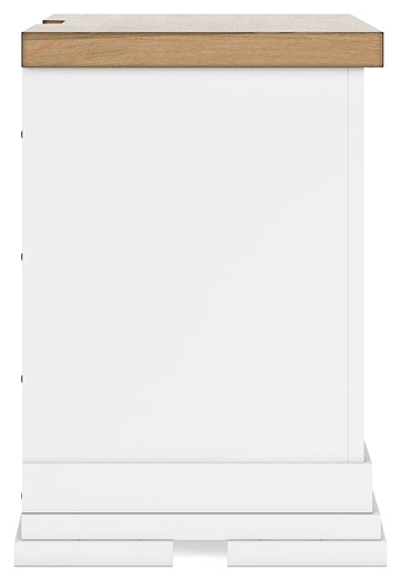 Table de chevet à trois tiroirs Ashbryn