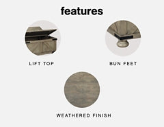 Table basse Aldwin avec rangement