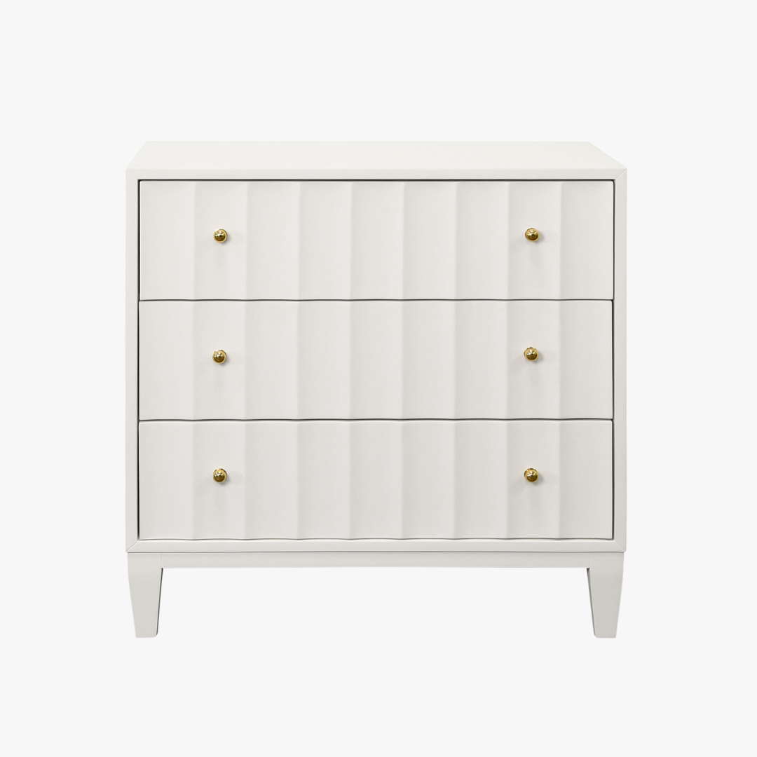 Table de chevet Astor laquée blanche