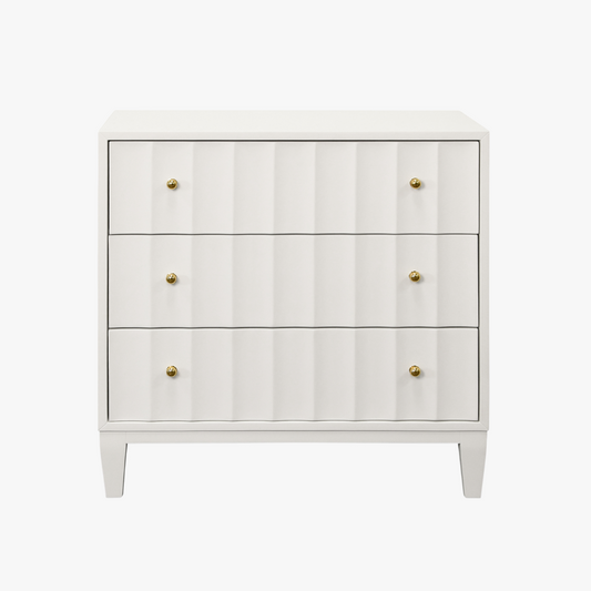 Table de chevet Astor laquée blanche