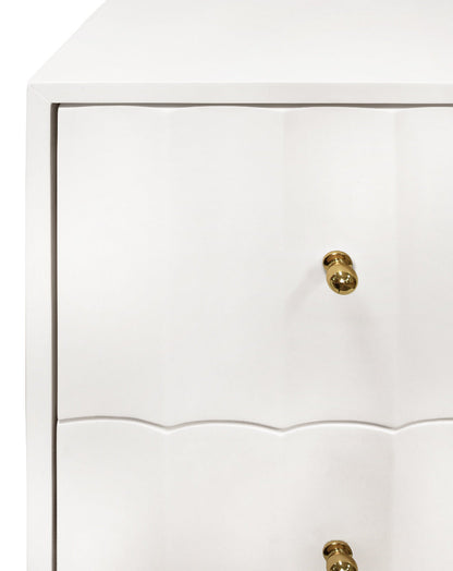 Table d'appoint Astor laquée blanche