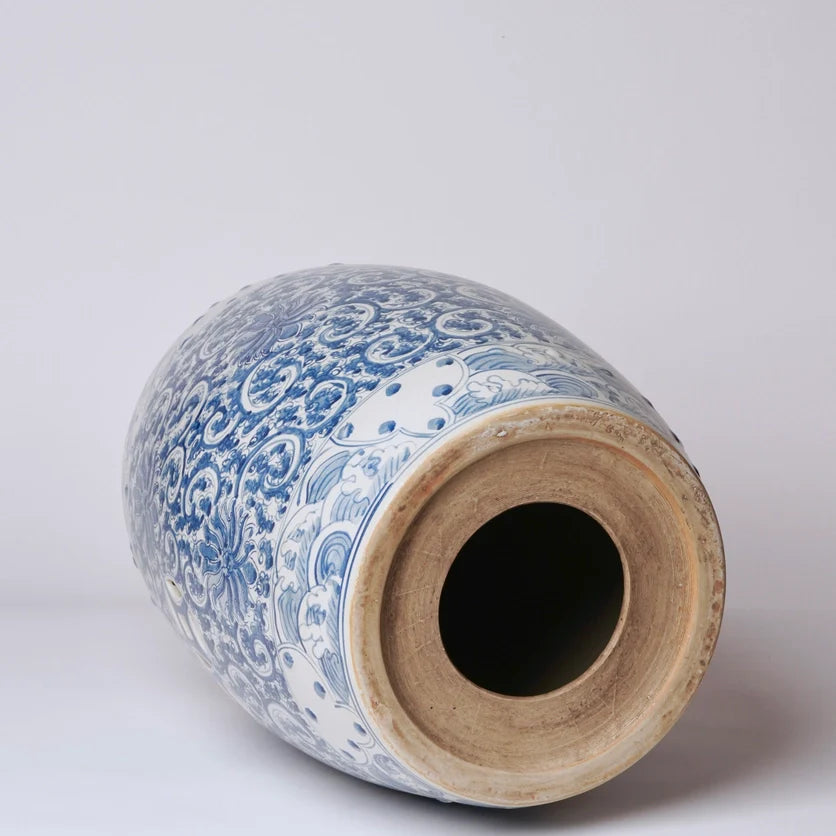 Tabouret de jardin Fleur de lotus bleu