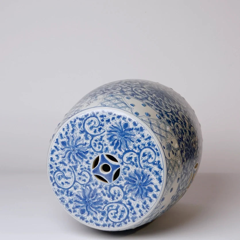 Tabouret de jardin Fleur de lotus bleu