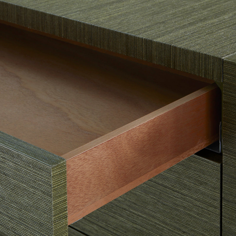 Coffre en toile de graminée Cardiff Deep Olive