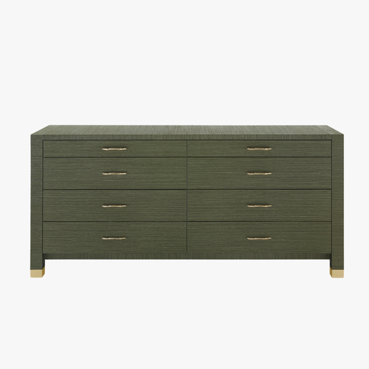 Commode en toile de jute vert olive foncé Cardiff