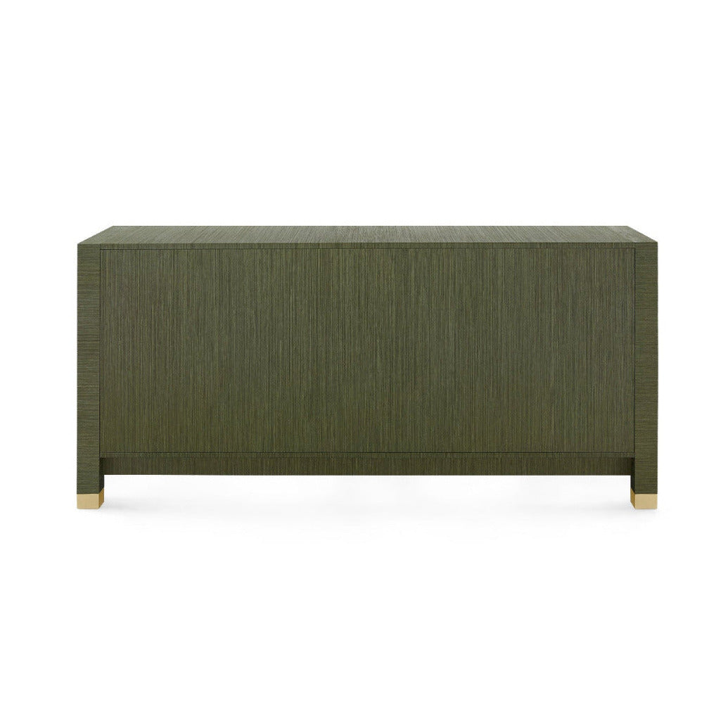 Commode en toile de jute vert olive foncé Cardiff