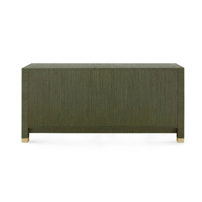 Commode en toile de jute vert olive foncé Cardiff