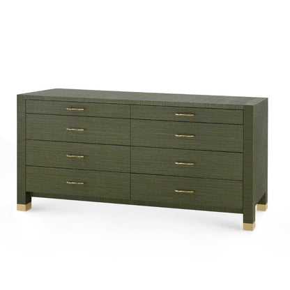 Commode en toile de jute vert olive foncé Cardiff