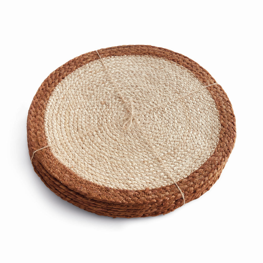 Sets de table ronds en jute enroulé Caribe