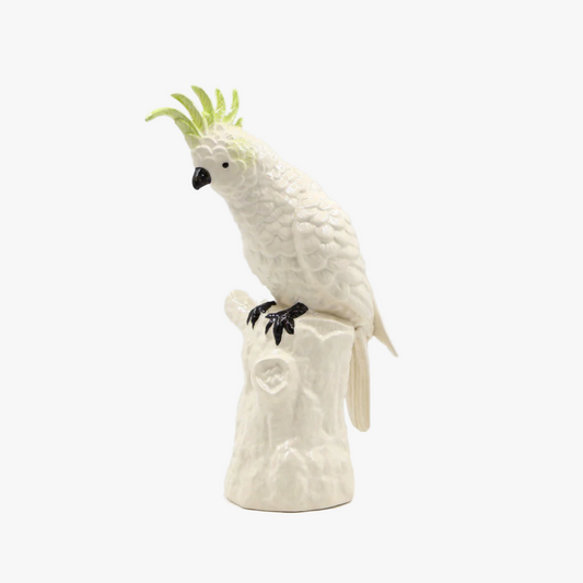 Figurine de cacatoès en céramique