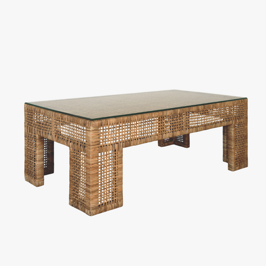 Table basse en rotin Chapin