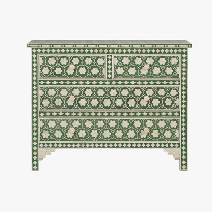 Coffre incrusté vert clémentine