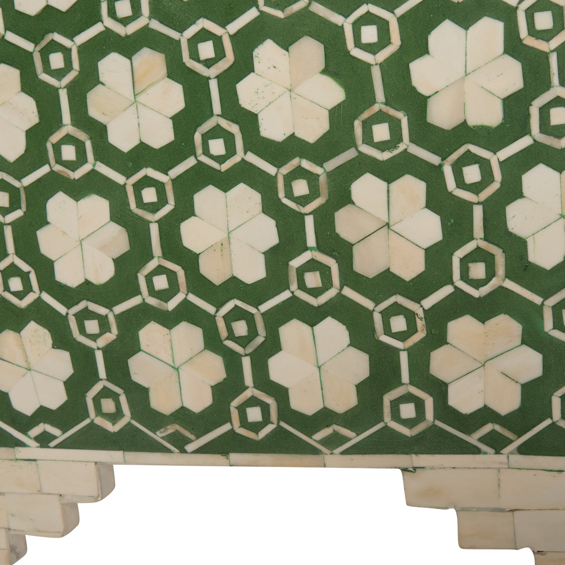 Coffre incrusté vert clémentine