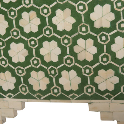 Coffre incrusté vert clémentine