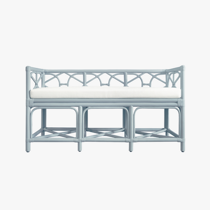 Banc en rotin bleu clair Fernandina