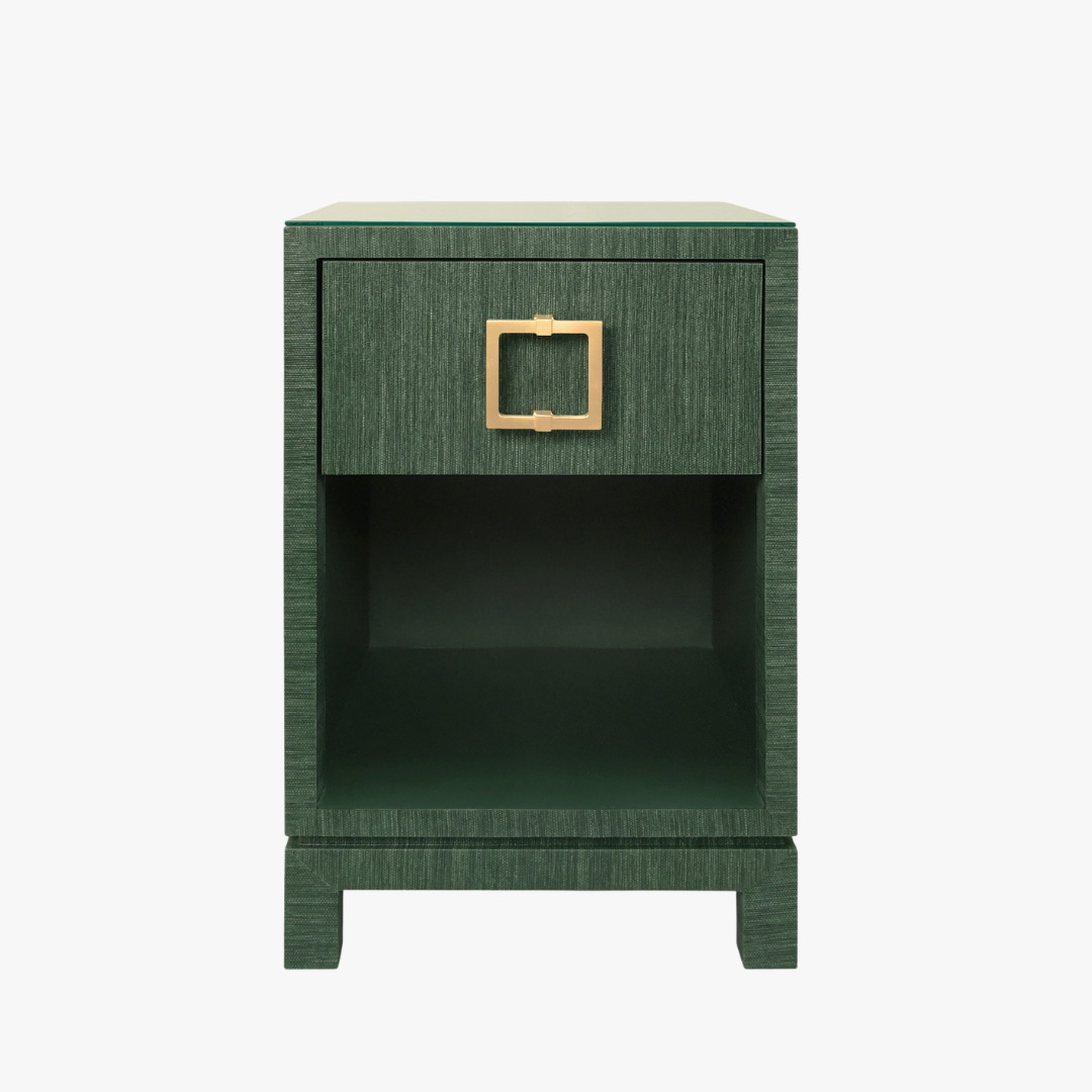 Table d'appoint Edmond Forest en tissu imitation paille