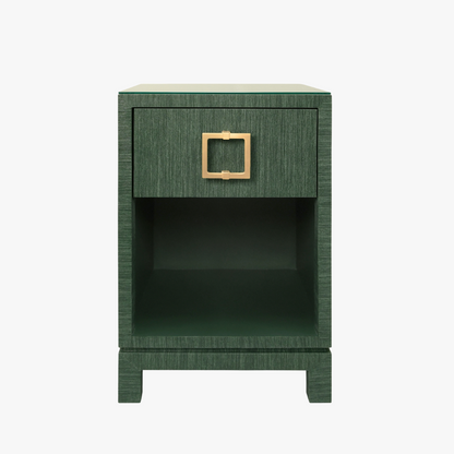 Table d'appoint Edmond Forest en tissu imitation paille