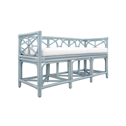 Banc en rotin bleu clair Fernandina