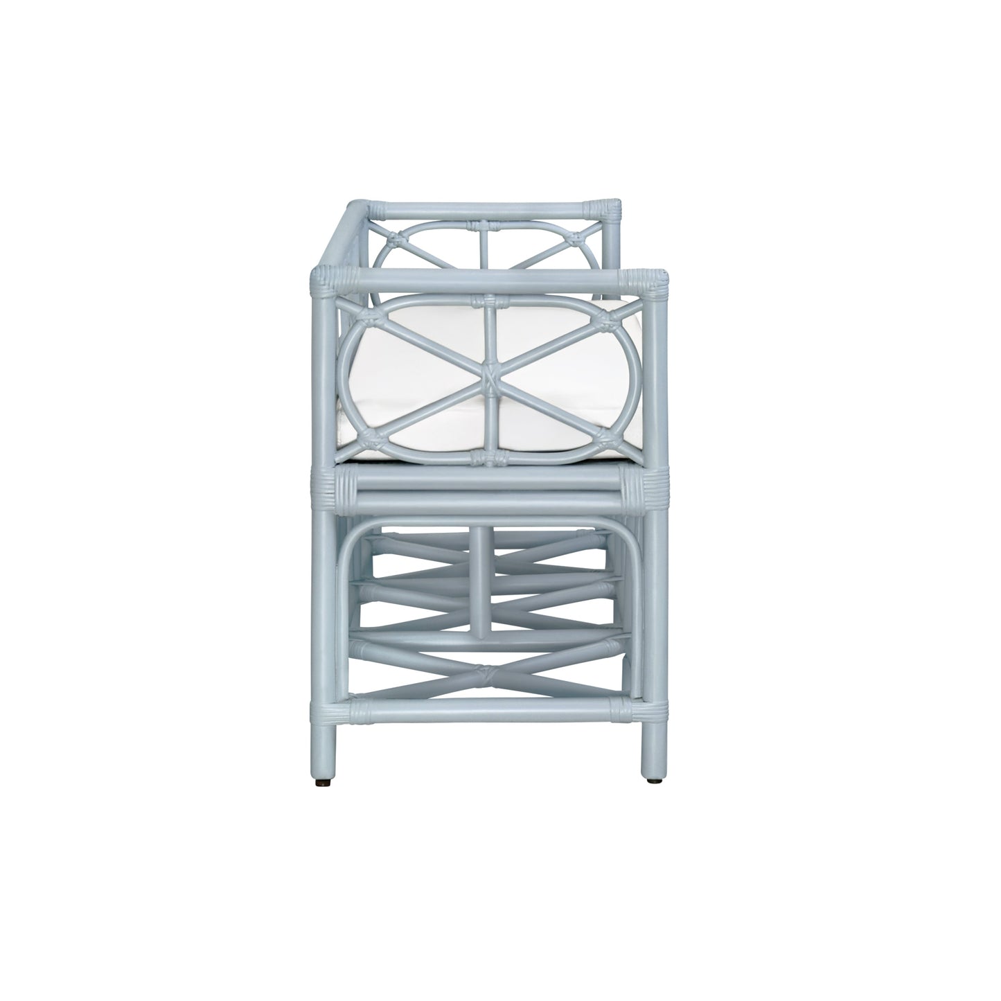 Banc en rotin bleu clair Fernandina