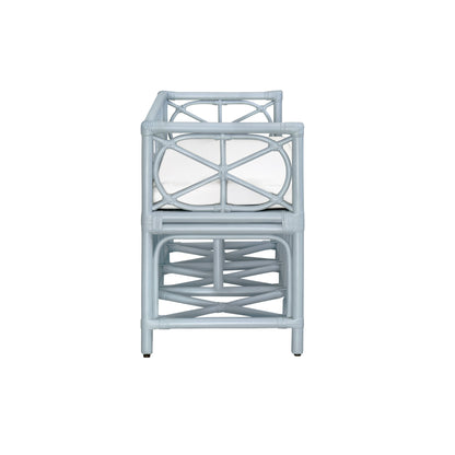 Banc en rotin bleu clair Fernandina