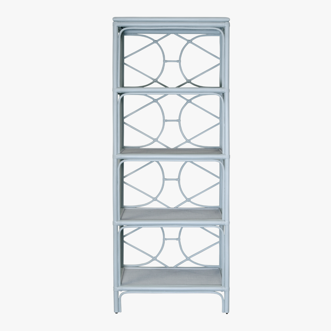 Etagere en rotin bleu clair Fernandina