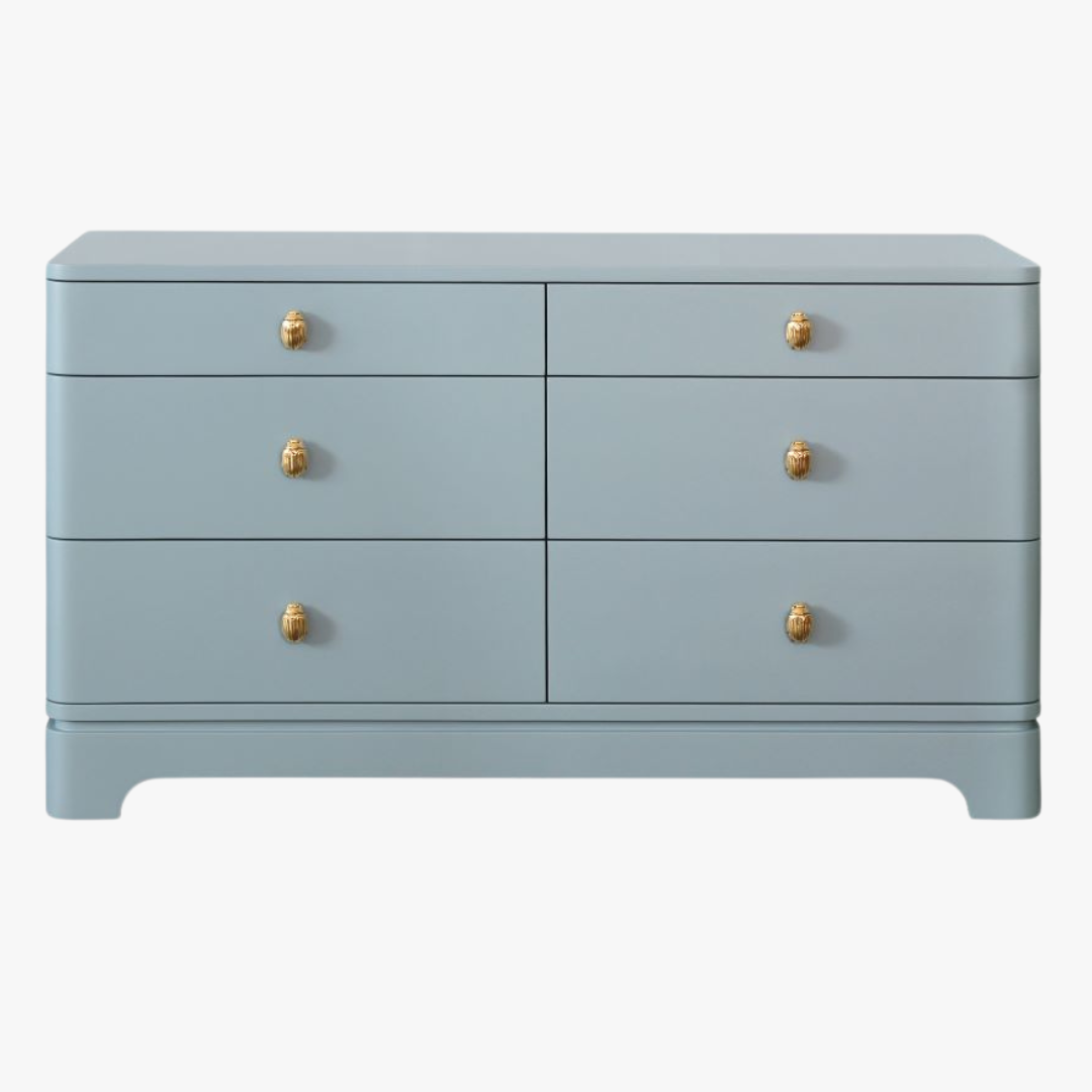 Commode Fleur bleu clair