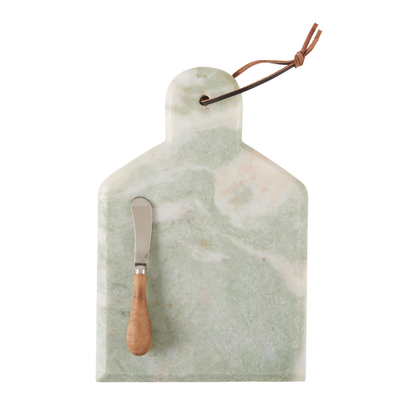 Ensemble de planches à fromage en marbre vert