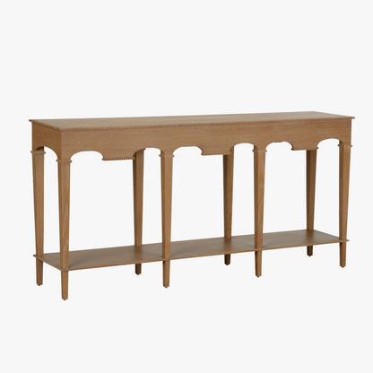 Table console Oslo en chêne cérusé