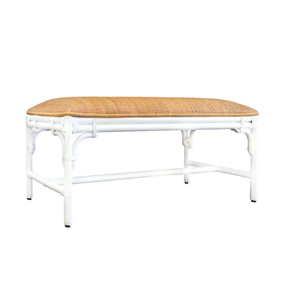 Banc en rotin blanc Paradise