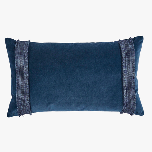 Coussin lombaire en velours denim