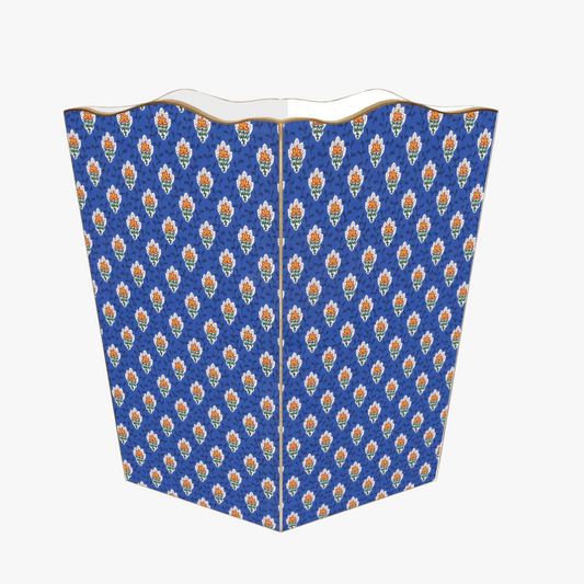 Corbeille à papier bleue provinciale