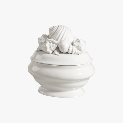 Soupière en céramique en forme de coquillage
