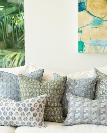 Housse de coussin Cedella Azure