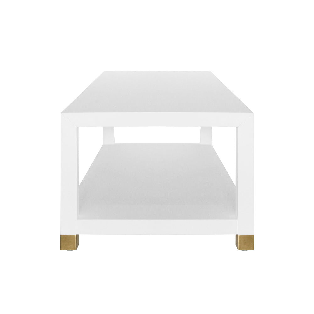 Table basse Sudler en lin blanc 