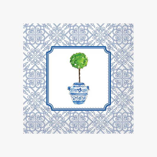 Serviettes de cocktail en papier topiaire