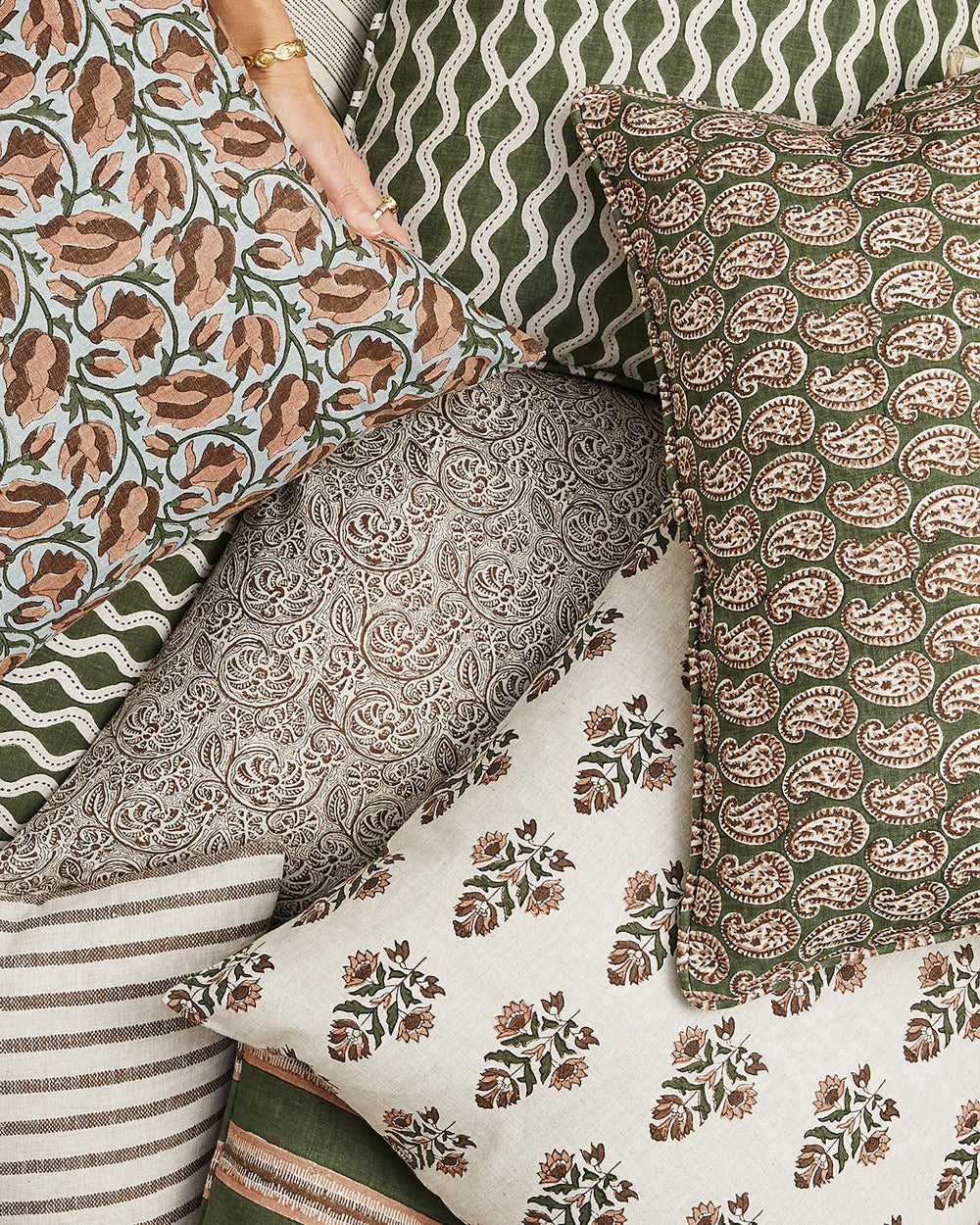 Housse de coussin lombaire Simrane en bois de rose