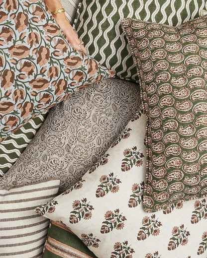 Housse de coussin Ankara en bois de rose