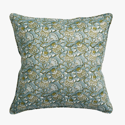 Housse de coussin céladon mousse Iznik