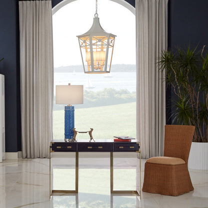 Fauteuil en osier drapé