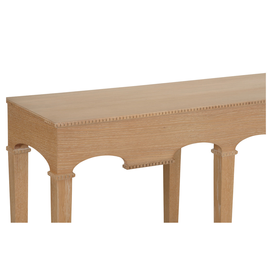 Table console Oslo en chêne cérusé