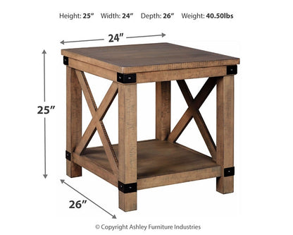 Table d'appoint rectangulaire Aldwin