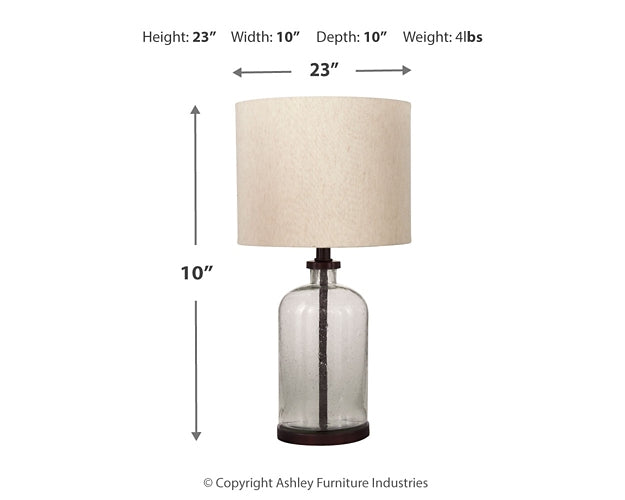 Lampe de table en verre Bandile (1/CN)