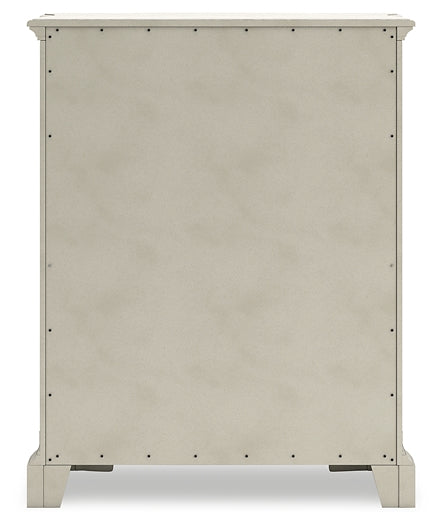 Lit Queen rembourré Arlendyne avec commode et miroir