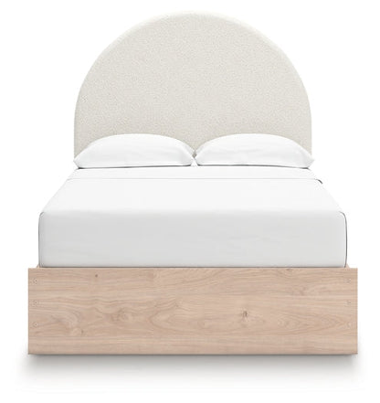 Lit à panneaux entièrement rembourré Arloster avec rangement