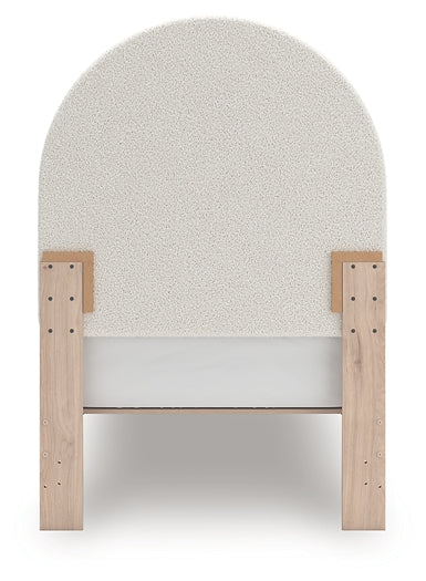 Lit double à panneaux rembourrés Arloster